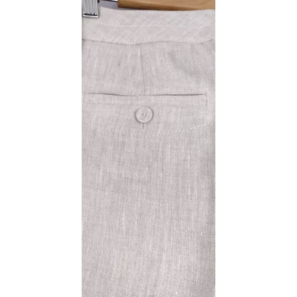 Talbots Heritage Wide Leg 100 % Linen Beige Pants Slacks 30 Waist - Picture 5 of 7